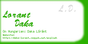lorant daka business card